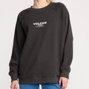VOLCOLM Crewneck Graphic long sleeve *Black with Floral Triangle Design*